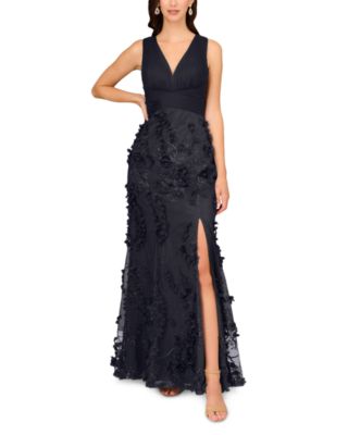 Floral Appliqu&eacute; Mermaid Gown - Exclusive