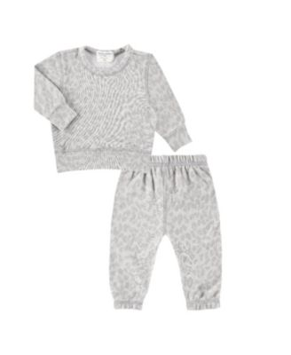 Unisex Hacci Loungewear Set in Leopard Print - Baby