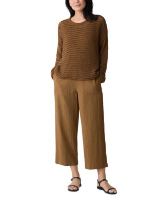 Crewneck Cord Yarn Pullover Sweater