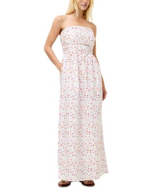 Nomi Cotton Strapless Midi Dress