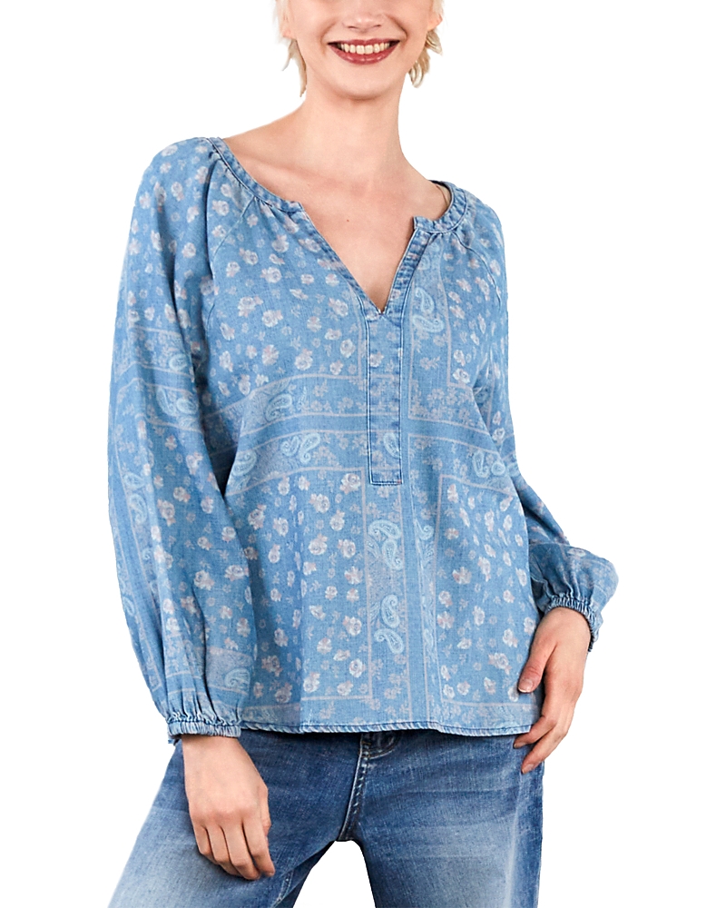Billy T Brianna Bandana Top In Blue