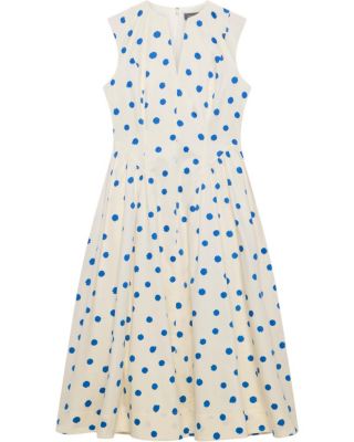Women's Spot Print Midi Dress
