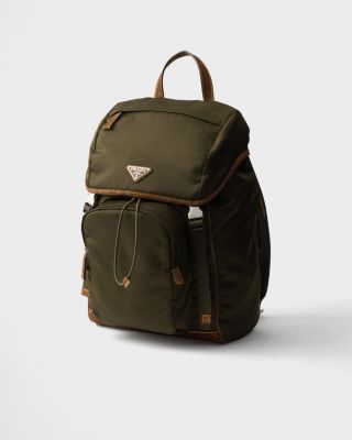 Re-Nylon And Saffiano Leather Backpack