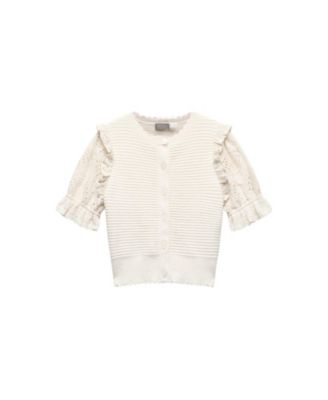 Women's Woven Sleeve Cardigan