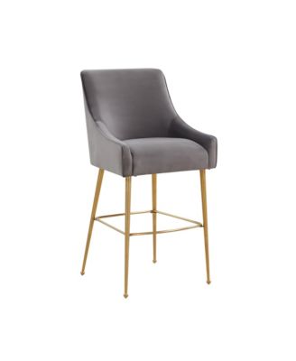 Beatrix Velvet Counter Gold Legs Stool