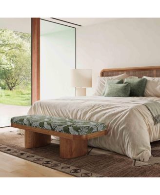 Ollie Olive Leopard Jacquard Bench