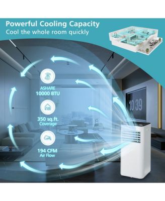  10000 BTU Portable 3-in-1 Air Conditioner with Fan Dehum Sleep Mode