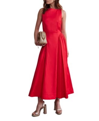  Women's Full Skirt Linen Dress