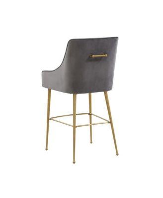  Beatrix Velvet Bar Stool - Gold Legs