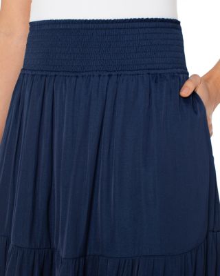 Tiered Woven Maxi Skirt