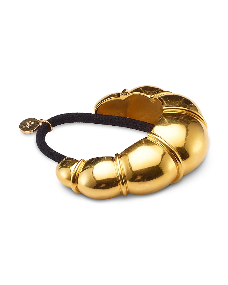 Lelet Ny Glossy Croissant Ponytail Cuff In Gold
