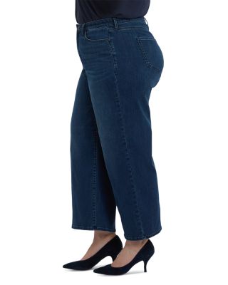 Brodi High Rise Wide Leg Ankle Jeans in Ibiza Blue