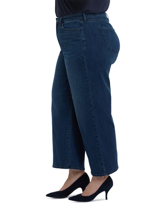 Brodi High Rise Wide Leg Ankle Jeans Ibiza Blue