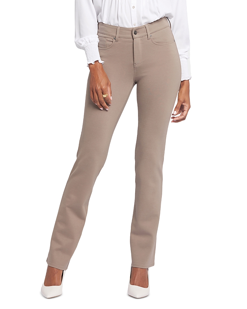 Nydj Petite Marilyn High Rise Straight Jeans in Black