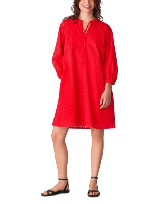 Broderie Cotton Mini Dress