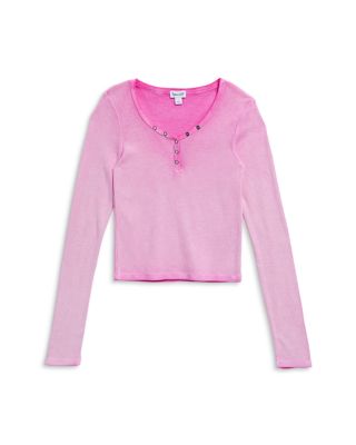 Girls' Vintage Long Sleeve Henley Shirt - Big Kid