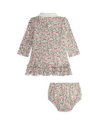 Girls&#39; Floral Soft Cotton Polo Dress &amp; Bloomer - Baby