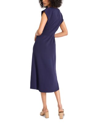 Extended Shoulder Rib Waist Dress