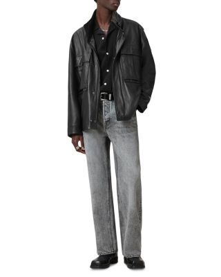 Halton Relaxed Fit Leather Jacket