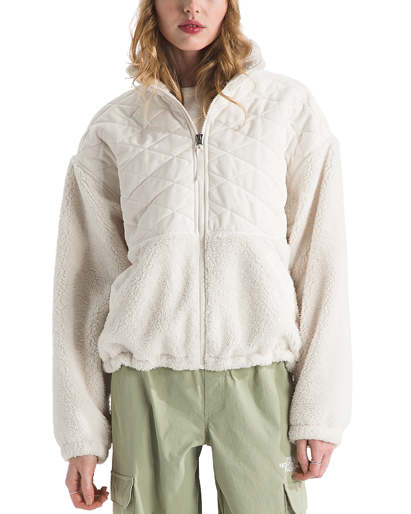 The North Face Cabin Fleece Full Zip Jacket In White