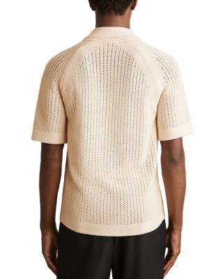 Regular Fit Ribbed Knit Cuban Shirt