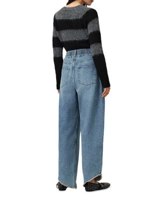 Taylor Fray High Rise Barrel Jeans in Light Indigo