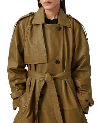 Reed Leather Trench Coat