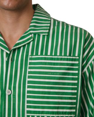 x CH&Eacute; Fonta Regular Fit Striped Poplin Shirt