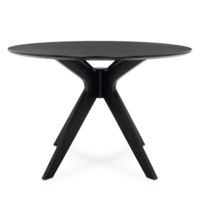 Carolee 46" Round Dining Table, Black