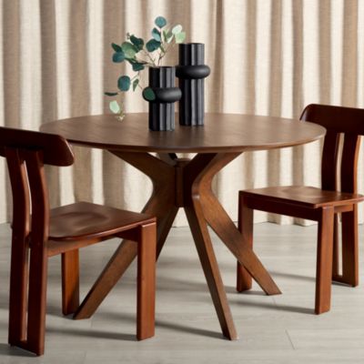 Carolee 46&amp;quot; Round Dining Table, Walnut