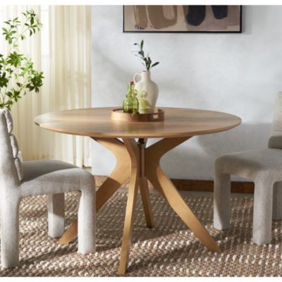 Carolee 46" Round Dining Table, Natural