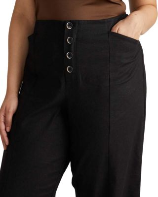Women's Plus Coastal Linen Pants