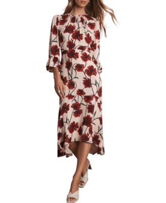Mint Velvet - Women's Floral Print Midi Dress