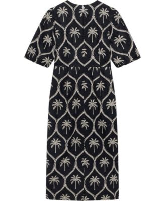  Women's Palm Printed Dress