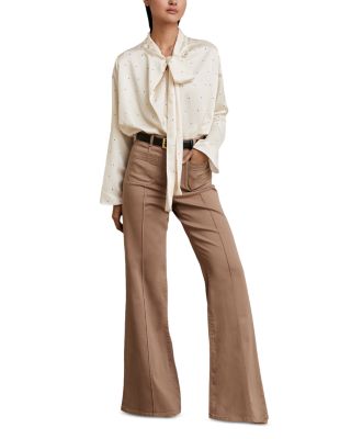 Rina Tie Neck Polka Dot Blouse