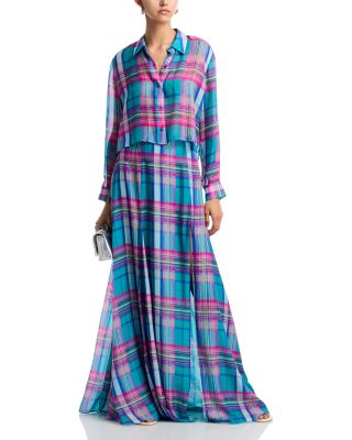 Patricia Plaid Full Maxi Skirt