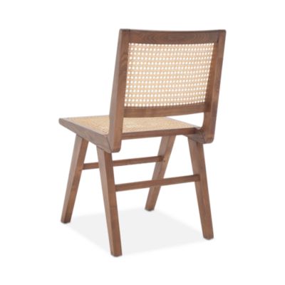 Hattie French Cane Dining Chairs, Set of 2, Walnut/Natural
