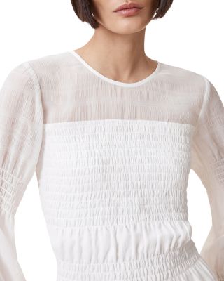 Pamela Shirred Peplum Top