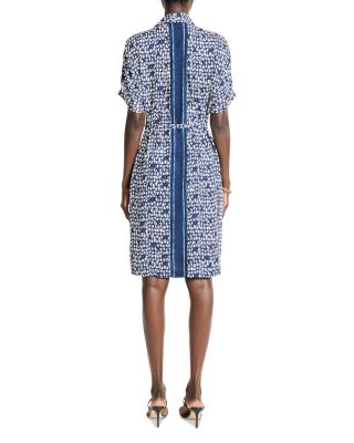 Etched Angles Belted Devon Dress