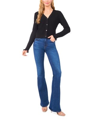 V Neck Cropped Cardigan  