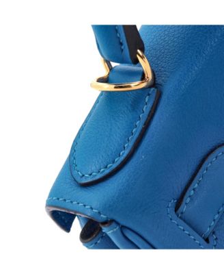 Kelly 28 Handbag Blue Evercolor with Gold Hardware