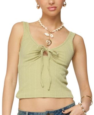 Edikted - Yarah Keyhole Textured Ribbed Tank Top