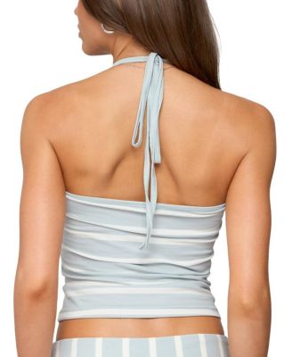 Lorenza Striped Halter Top