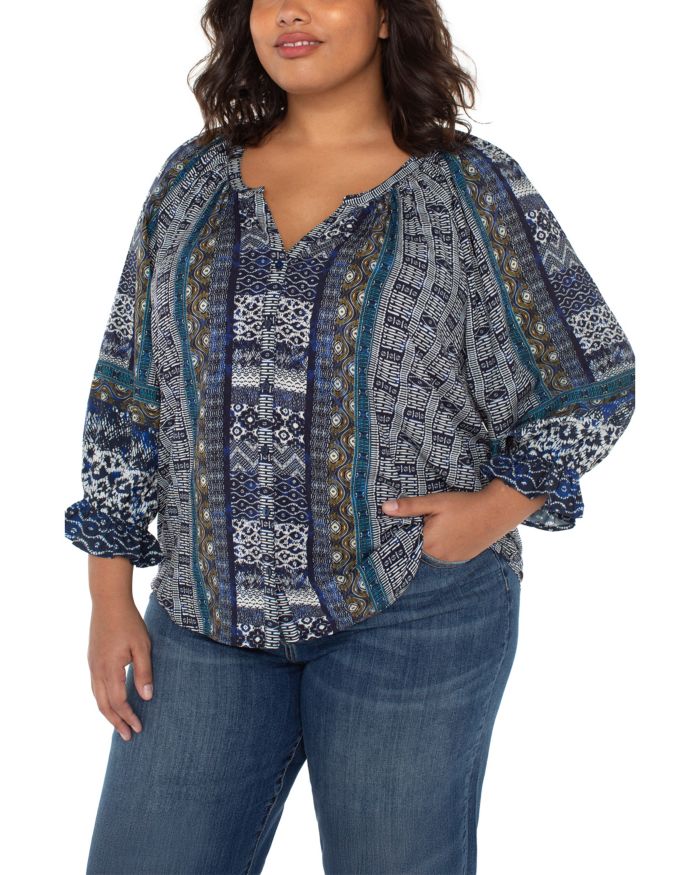 Geo Print Blouse