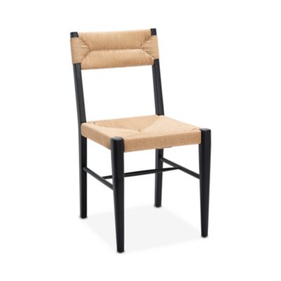 Cody Rattan Dining Chairs, Set of 2, Black/Natural
