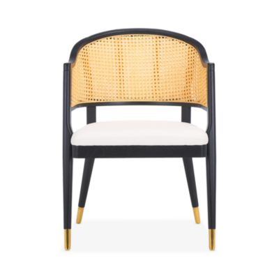 Rogue Rattan Dining Chair, Black/Natural