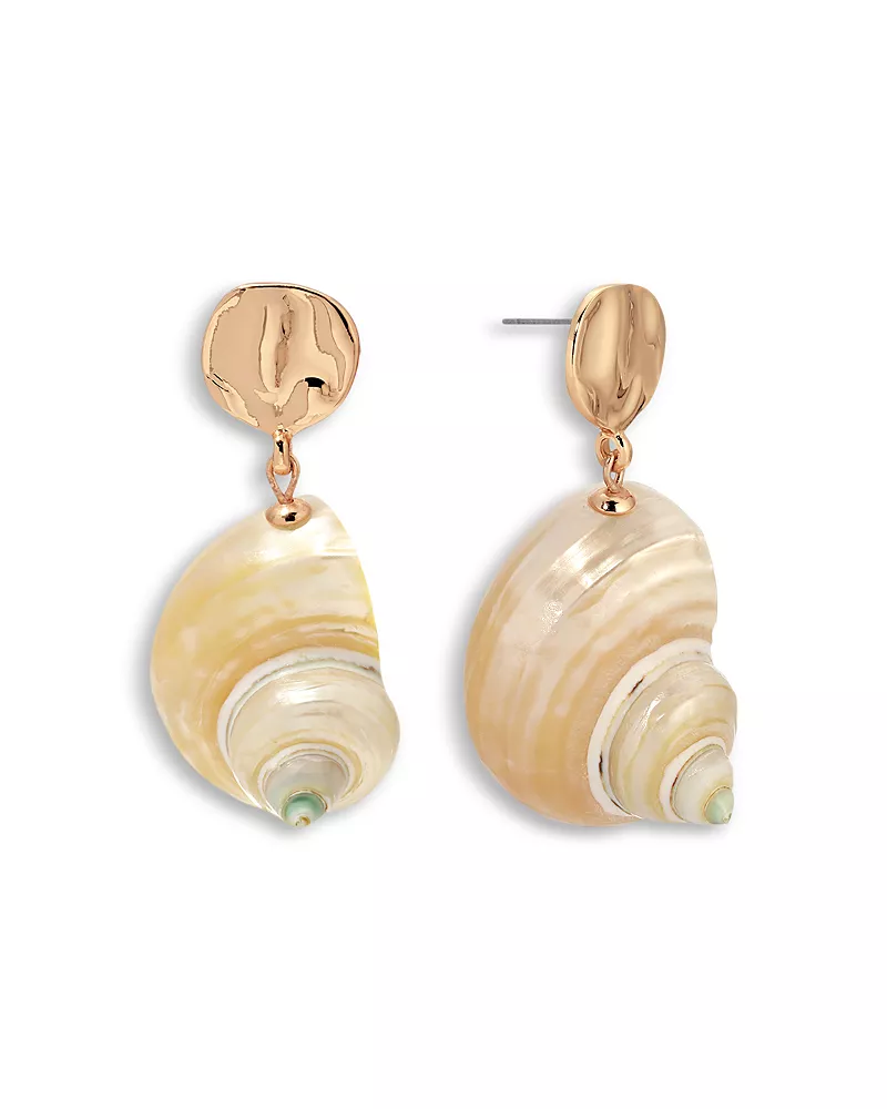 Ettika Sunken Treasure Shell Drop Earrings