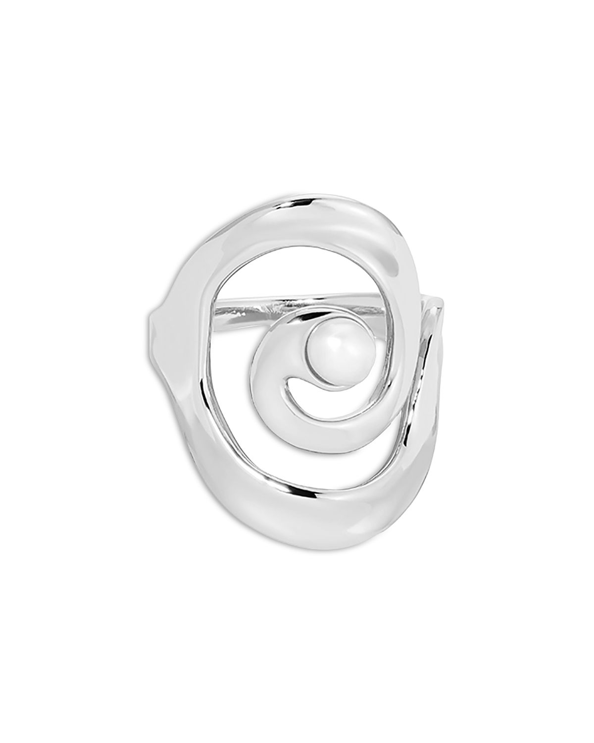 Ettika Cultured Freshwater Pearl Aura Swirl Ring