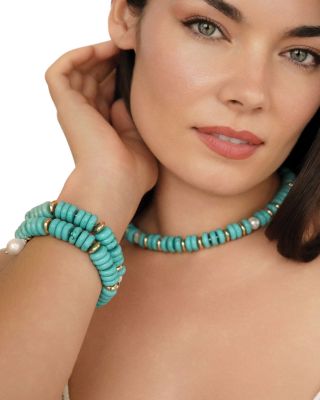 Saint Tropez Beaded Stretch Bracelets, Set of 2