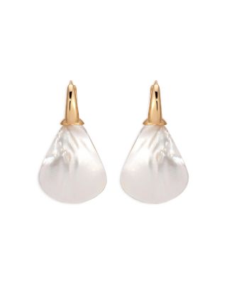 Sun Kissed Mother Of Pearl Hoop Earrings